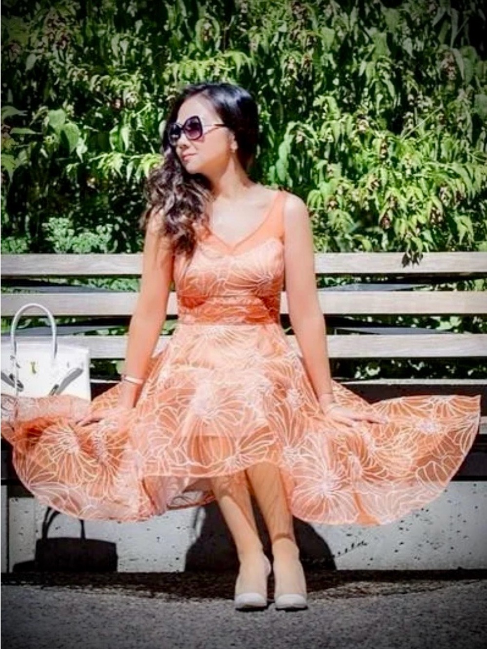 Anthropologie Moulinette Soeurs Calendula Orange Embroidered Organza Dress 4 - Picture 12 of 13